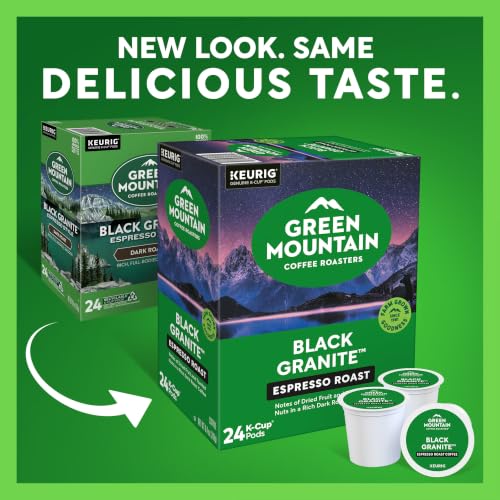 Image of Green Mountain Coffee Roasters Black Granite, Keurig Single Serve K-Cup Pods, Espresso Style Dark Roast, 96 Count