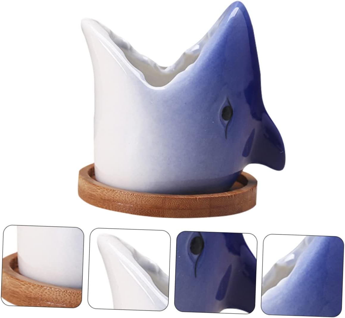 SUPVOX 2pcs Cartoon Flowerpot Unique Ceramic Planter for Gardening Design for and Indoor Decor Plant
