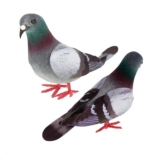 2 Pcs Artificial Foam Model Pigeon,Mini Artificial Birds for Home Decoration Party Wedding Supply