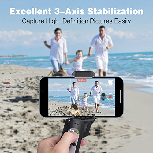 Gimbal Stabilizer For Smartphone, 3-Axis Phone Gimbal With Remote Control & Tripod, Foldable And Portable Phone Stabilizer For Video Recording Compatible With Iphone And Android - Hohem Isteady X2 #TOP1