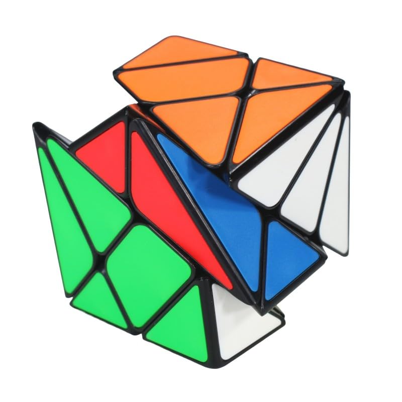 Image of QiYi Axis Cube S (Tiled) - 3x3 Shape Mod Puzzle for Beginners & Speedcubers | Durable Stickerless Design with Colored Tiles | Smooth Turning, Shape Shifting Brain Teaser for Kids & Adults