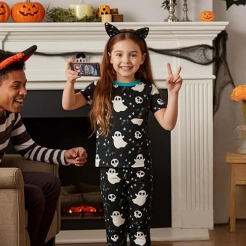 PATPAT Kids 3-Piece Pajama Sets with Bamboo Viscose,Snug Fit Pjs for Girls,All-Season Comfort Sleepwear, Ages 2-12 Years2