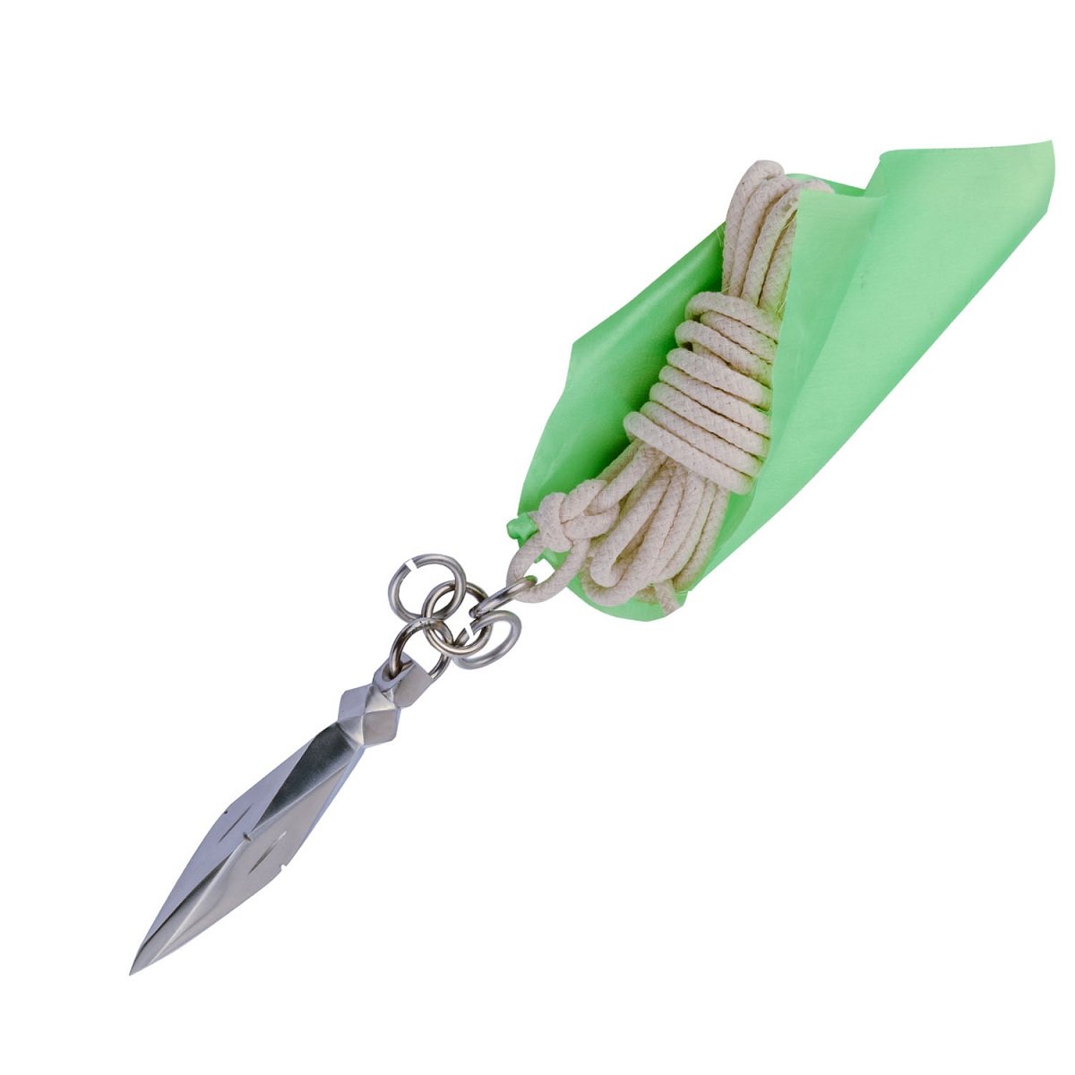 ICNBUYS Traditional Rope Dart Stainless Steel Fiive Styles Diamond Cone and Different Weight to Choose with Free 13 ft Rope and Flag