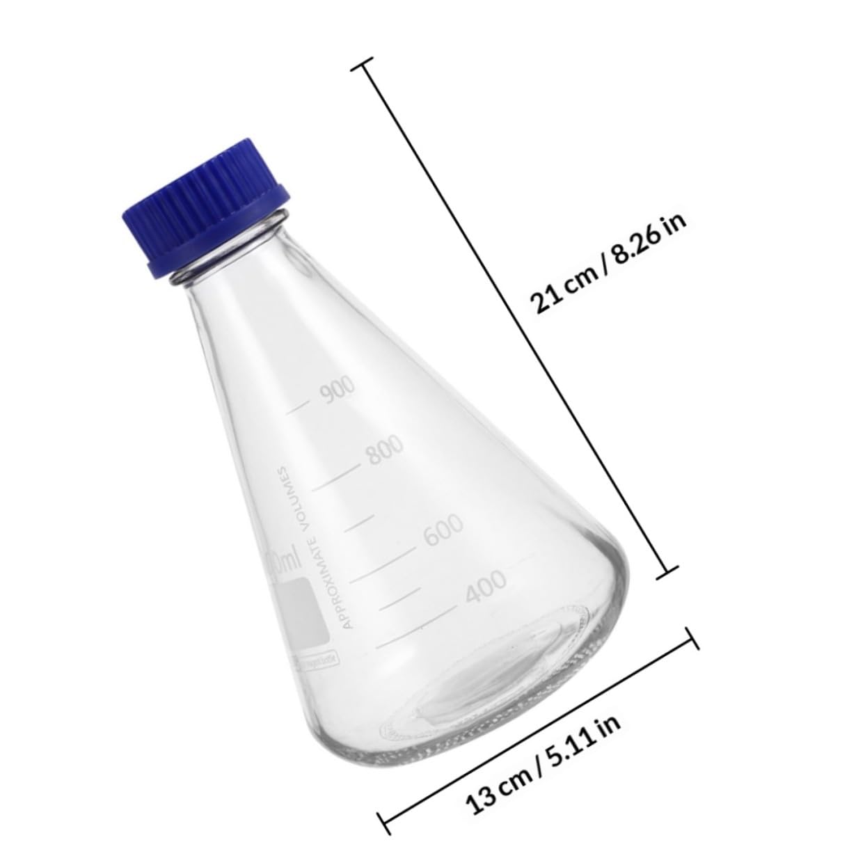 2 Piezas Matraz Triangular Matraz Erlenmeyer Científico Matraz De Laboratorio Graduado Vaso Graduado Erlenmeyer De Boca Estrecha Vaso De Cristal Reactivo Con Escala Vidrio