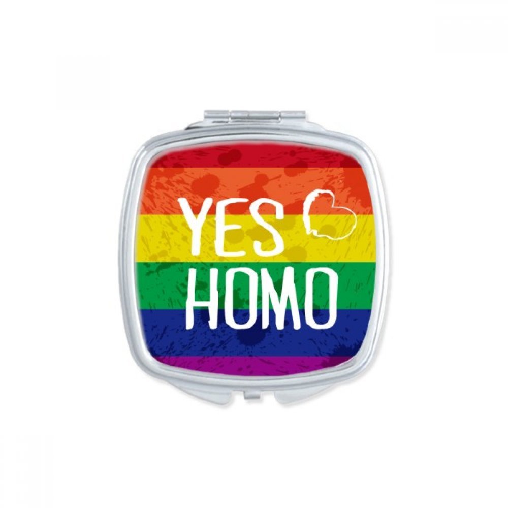 Miroir de poche portable arc-en-ciel LGBT un petit cadeau mignon et utile