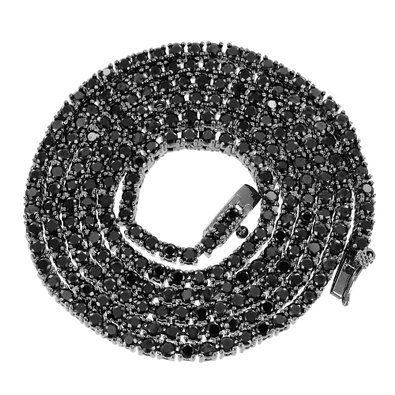 Onyx Black Lab Diamond Mens Rapper Style Tennis Link Onyx Black Lab Diamond Mens Rapper Style Tennis Link