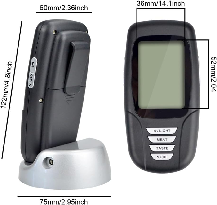 Digital Remote Meat Thermometer Food Cooking BBQ Grill Oven Kitchen Timer Temperature