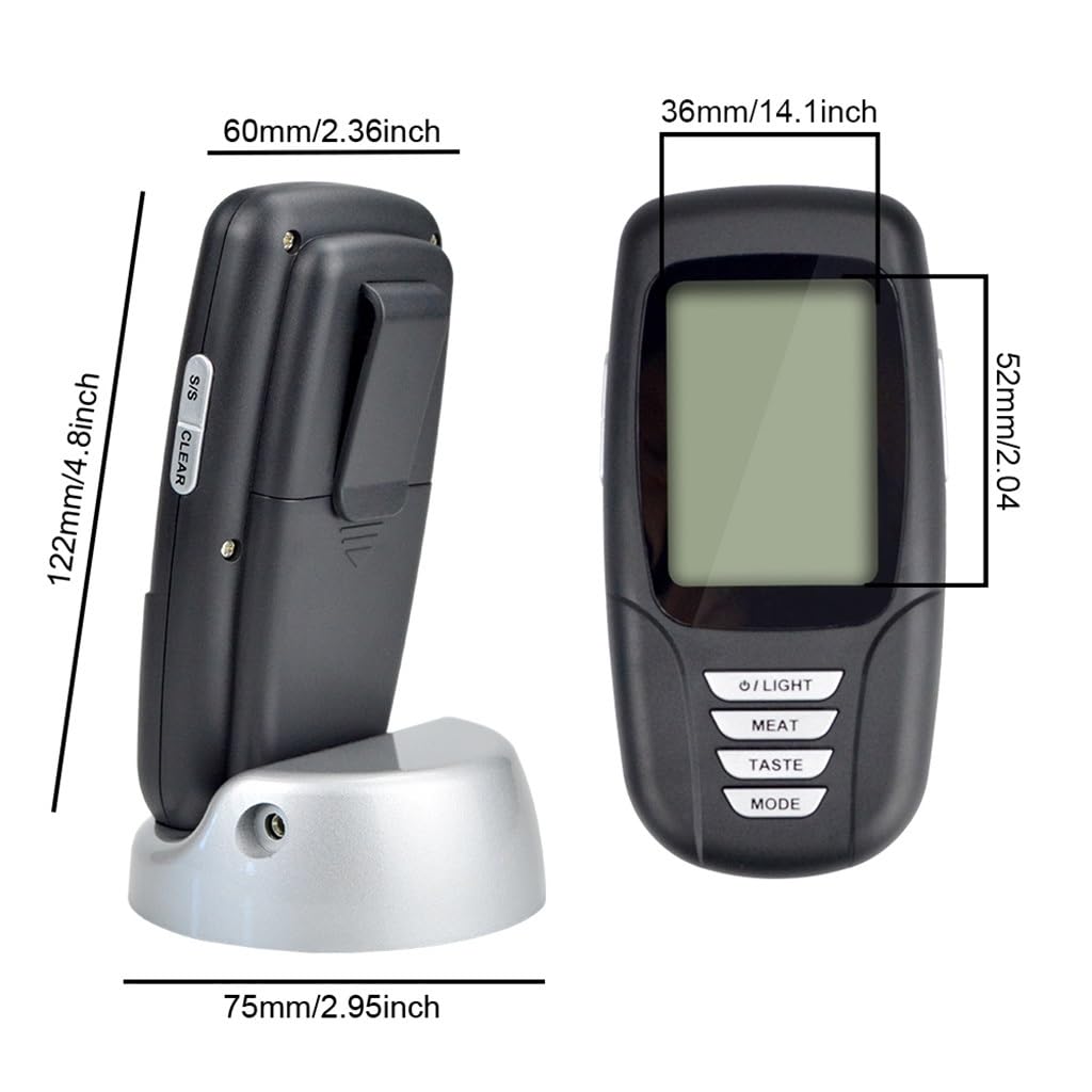Digital Remote Meat Thermometer Food Cooking BBQ Grill Oven Kitchen Timer Temperature