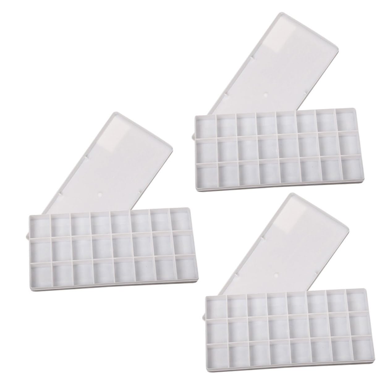 ARTIBETTER 3Pcs Box Watercolor Paint Mixing Box Palette Storage Case for Watercolor Oil Painting Pigments Easy Clean Durable Design for Artists and Hobbyists