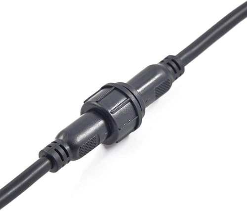 Miniatura 10 de WESIRI 5pairs 2pin negro conector eléctrico LED conector para luces LED 7.9 in cable de extensión 15.7 inpar 0.75mm 0.866 in tuerca