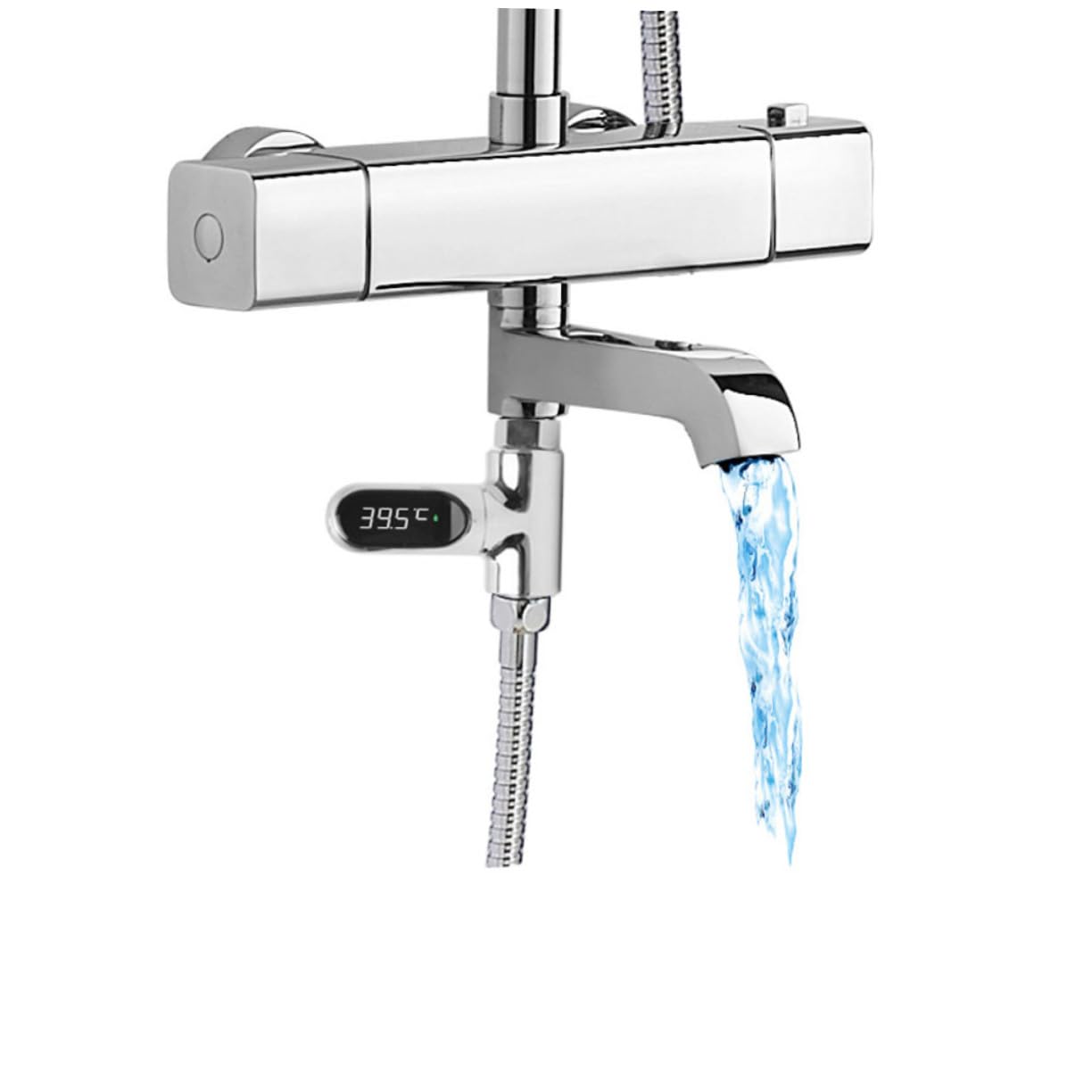 Yardwe Digitales Wasserthermometer Für Dusche Mit Led-anzeige Wassertemperaturmesser Wassertemperaturmonitor Messbereich