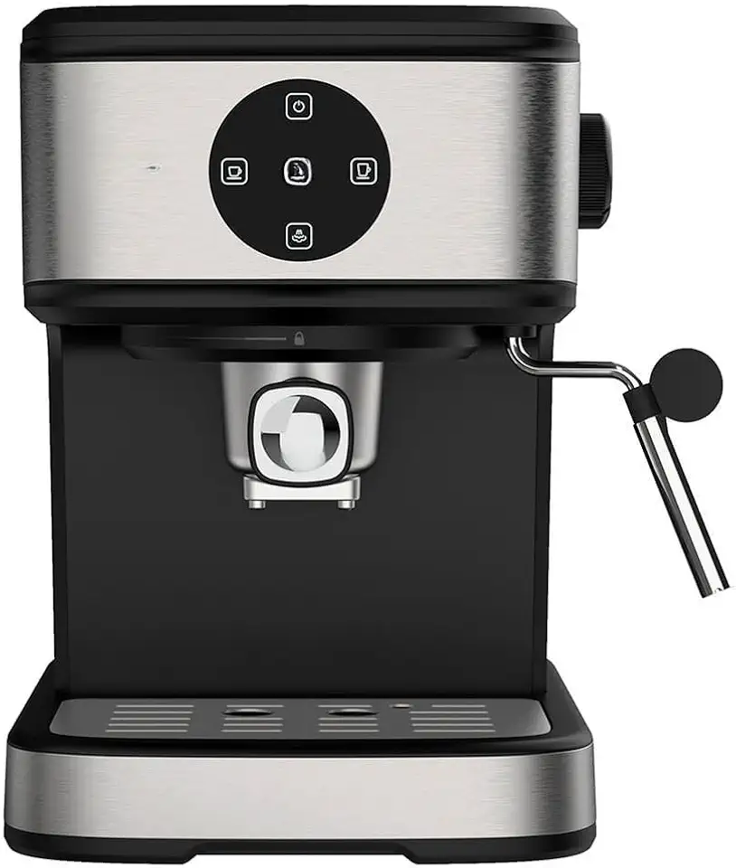 Máquina de café expresso digital com dupla função – aceita cápsulas de café e café moído, um aparelho versátil adequado para uso doméstico e pequenos cafés. (220V)