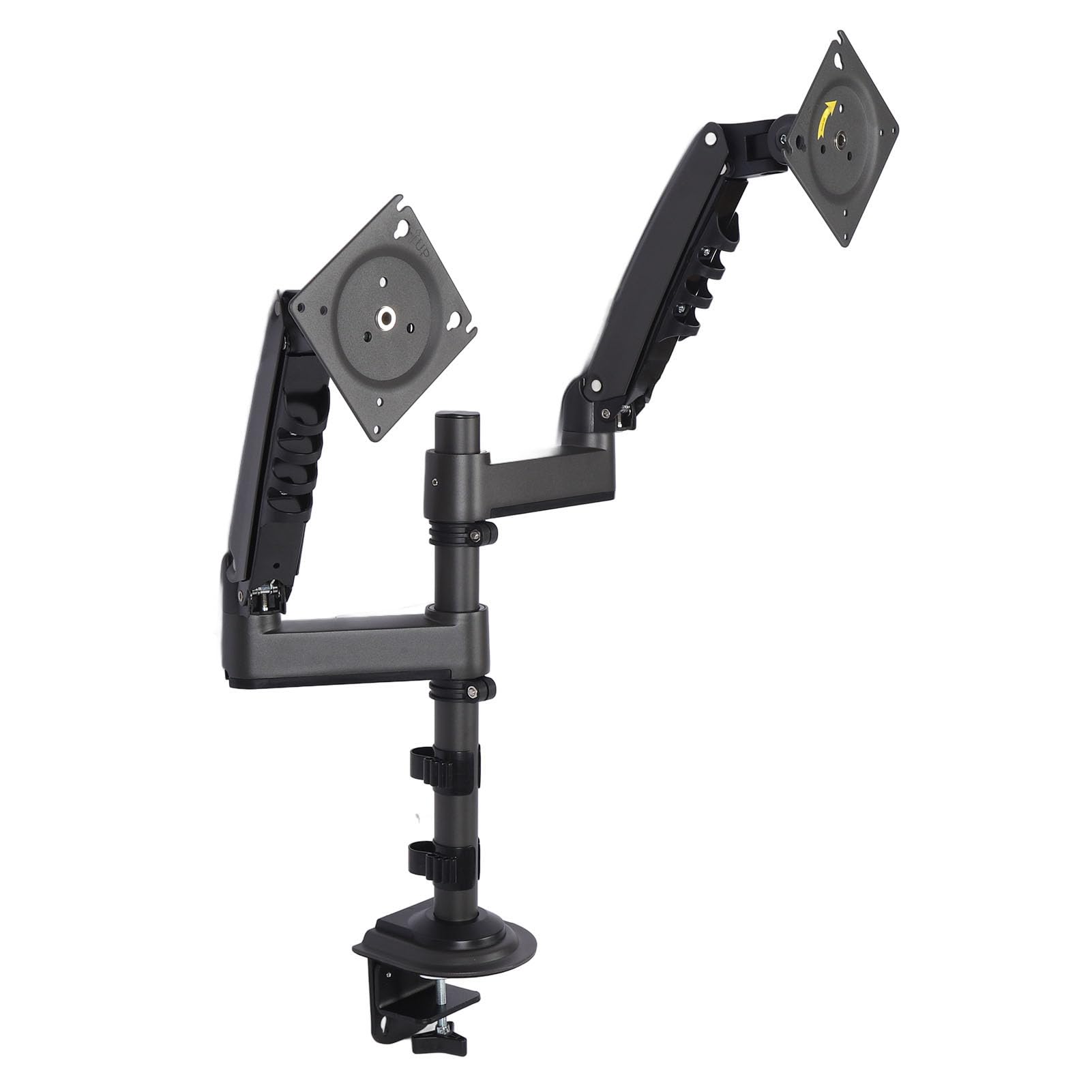 Supporto per il Display a Doppio Display, Supporto a Doppio Monitor Ad Altezza Regolabile con compatibilità da 17 a 27 Pollici per gli Spazi di Lavoro Domestici e di Ufficio