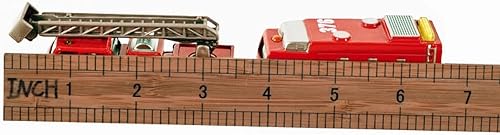 Miniatura 3 de BOHS Vehículos de rescate del departamento de bomberos, mini auto miniatura de metal fundido a presión, camiones de escalera aérea, helicóptero de