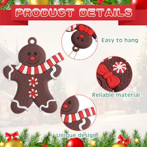 Riceshoot ZUU-RICESHOOT-558 16 Pcs Christmas Ornaments Cute Miniature Assorted Plastic Gingerbread Man Ornaments Figurine Gingerbread Christmas Decorations thumb #2
