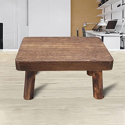 Taburete de madera resistente y duradero de estilo retro alto 7