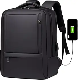 Dynamart Mochila Executiva Luxo Premium Impermeável Antifurto Porta USB Notebook 17,3' Viagem Trabalho Escolar Masculina Feminina Resistente
