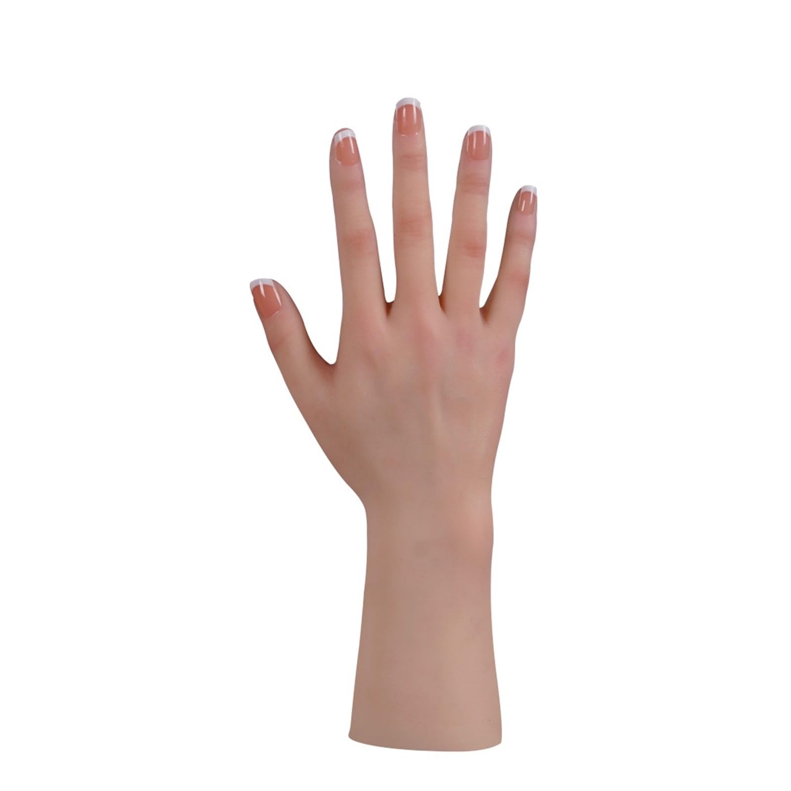 Realistic Silicone Material Female Hands Model Lifelike Hand Foot Mannequin For Art Jewelry Display(Right hand,Type A color 1)