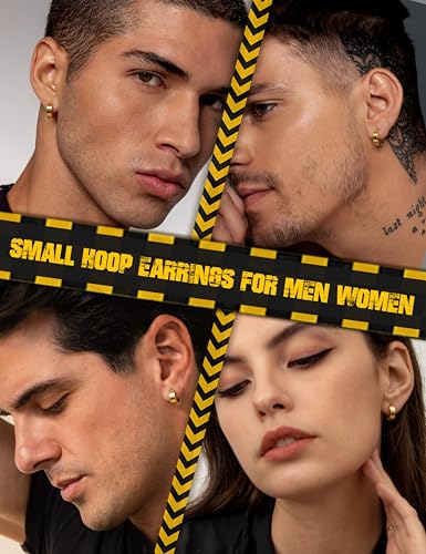 Image of Jstyle Small Hoop Earring for Men Women Hypoallergenic Huggie Hoop Earrings