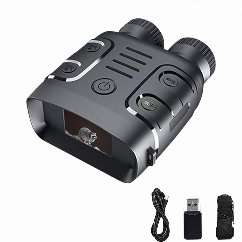 2.5k night vision goggles,night vision binoculars for adults with 2* rechargeable batteries,7-level infrared & 10x zoom,2.4”hd screen hunting nvg support recording and playback,great presents for men