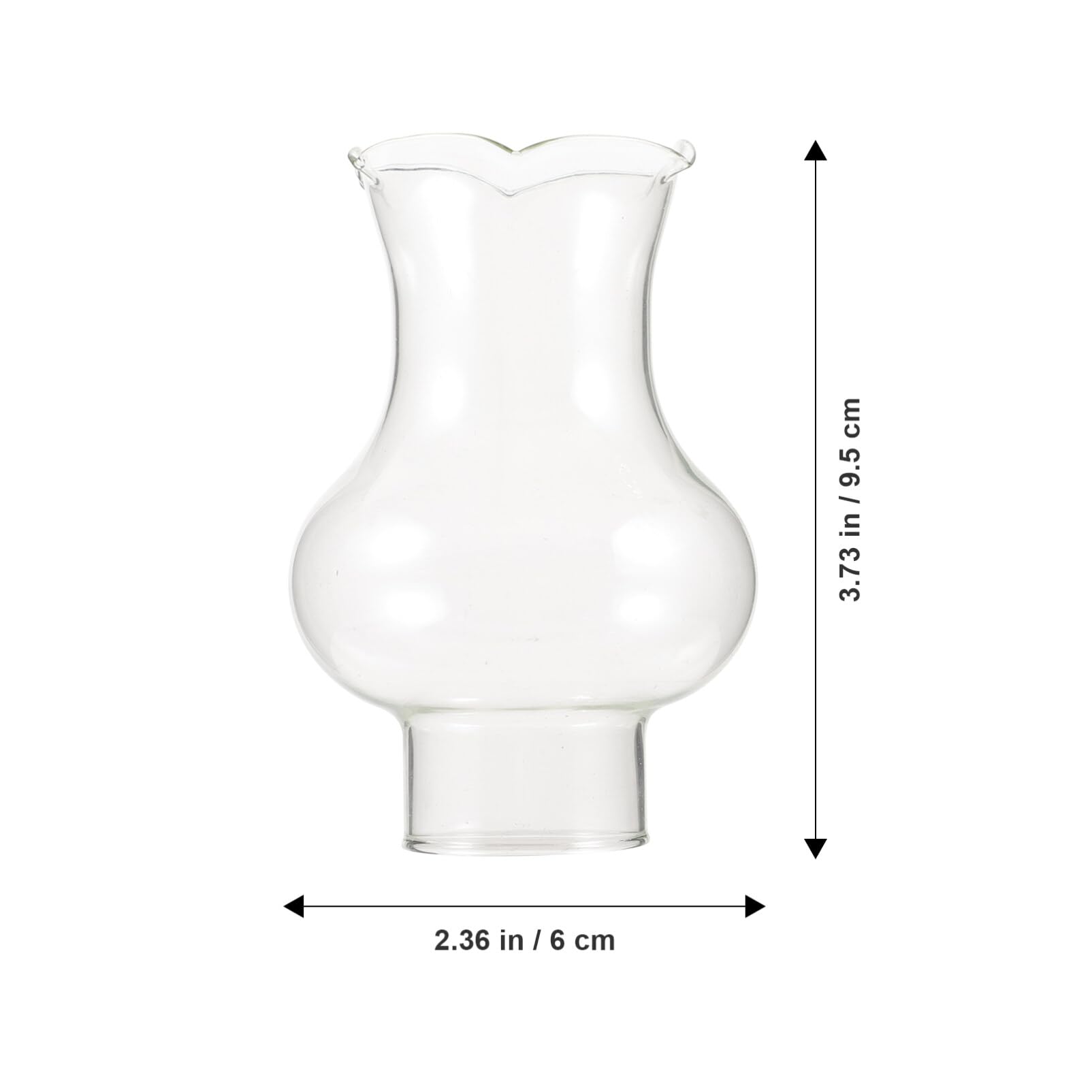 EXCEART Glass Lamp Shade Replacement for Kerosene Oil Lamp Clear Vintage Retro 3Cm Diameter Chimney Cover for Home Decorative Lighting - Image 3