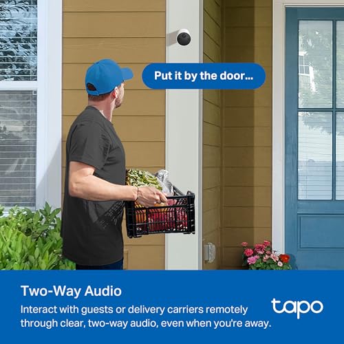 Image of Tapo TP-Link Wire-Free Indoor /Outdoor Security Camera, 2K 3MP, Up to 180 Days of Battery Life, Smart Person Detection, SD /Cloud Storage, Spotlight Color Night Vision, No Hub Needed C410