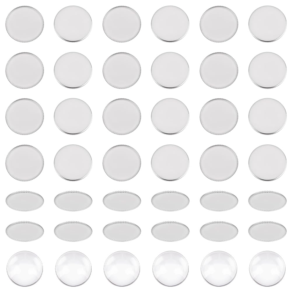 Copas de bisel para hacer collares artesanales con bandejas redondas planas de acero 1