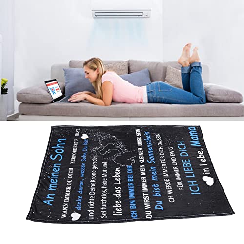 Warm Letter Blanket, Soft Multifunction Easy To Store Comfortable Foldable Fashionable Letter Blanket Artistic For Bedroom For Living Room(Pj211007 A003, 150X120Cm/59.1X47.2In) #TOP4
