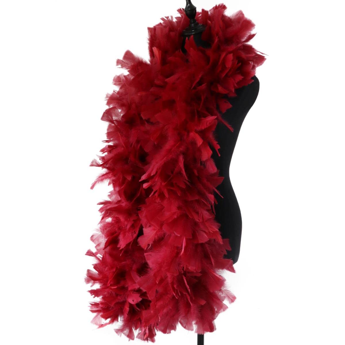2 Meter brauner Truthahn-Federboa, großer, Flauschiger Federschal für Cosplay, 200 g, Kostüm, Kleidung, Dekoration, Plume Boas, 14,2 Meter