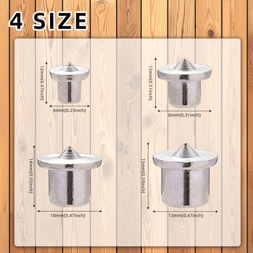 28 Pcs Dowel Pin Center Woodworking Alignment Tool, Wood Dowel Tenon Centers Points Pins Marker Drill Tool for Accurate Drilling - 6/8/10/12mm 2 28 Pcs Dowel Pin Center Woodworking Alignment Tool, Wood Dowel Tenon Centers Points Pins Marker Drill Tool for Accurate Drilling - 6/8/10/12mm - Image 2