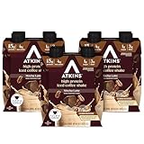 Atkins Mocha Latte Iced Coffee Flavored Protein Shake, High Protein, Low Glycemic, Low Carb and Low Sugar Shakes, Keto-Friendly, 12 Pack