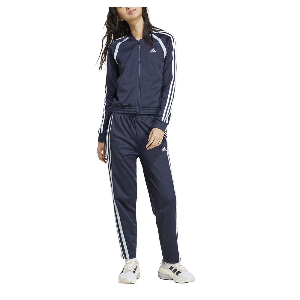 adidas Women's TEAMSPORT TRACKSUIT, legend ink/white, S Tall