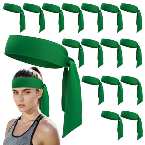 Image of ONUPGO 18Pcs Head Ties for Men Women, Adjustable Headbands Sports Sweatband Ninja Ties Head Band, Sweat Wicking Workout Headband for Sports, Running, Tennis, Yoga, Soccer, Karate