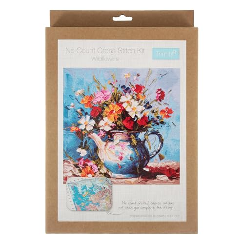Trimits Printed Cross Stitch Kits, Printed Embroidery Needlecraft for Adults Beginners Kids Christmas, Gifts - Image 2