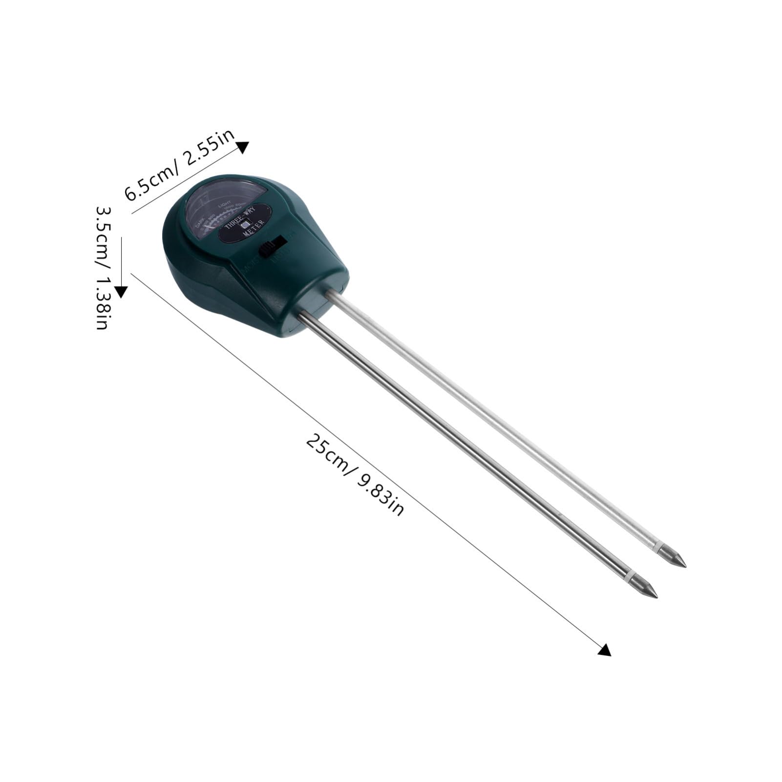 BESPORTBLE 4 Piezas Detector De Suelo Probador De Suelo Medidor De Suelo Kit De Prueba De Suelo Termómetro De Suelo Tierra Para Macetas Plantas De Interior Suelo Suculento El Plastico Green