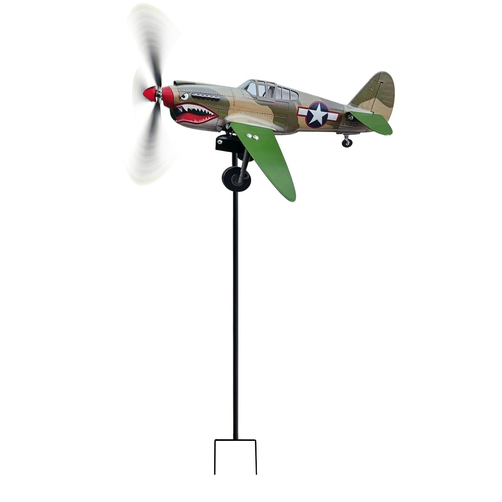 Girouette avion en métal pour terrasse et décoration de cour au printemps