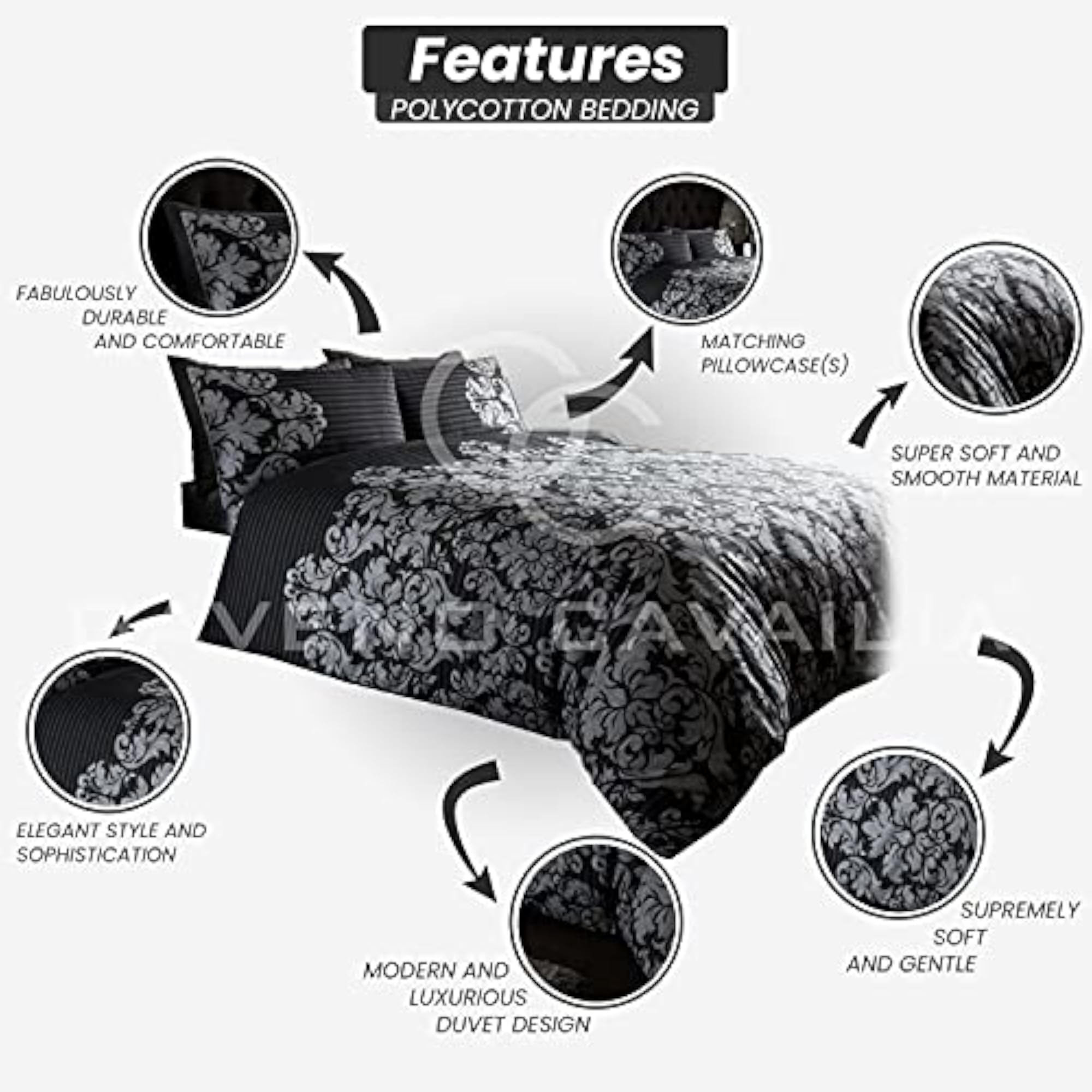 Paisley Duvet Cover King Size, Reversible Bedding