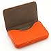 Partstock(TM) Flip Style Leather Business Name Card Wallet / Holder 25 Cards Case 4L x 2.8W inches with Magnetic Shut.(Orange) by partstock