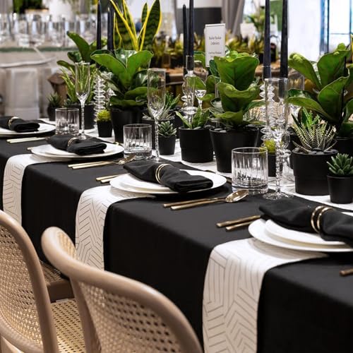 Nappe de fête rectangulaire imperméable et lavable pour table de repas