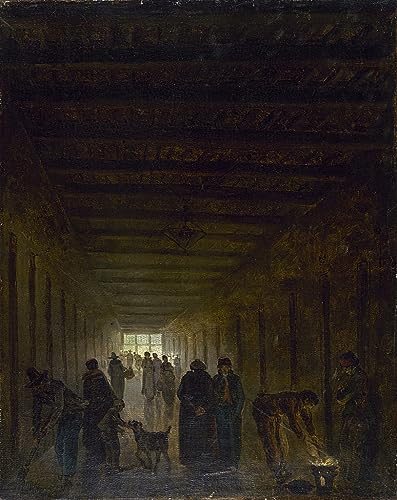 Tableau Toile Hubert Robert prison saint lazare decorative 60x90cm