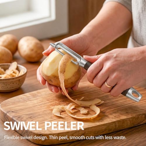 2 Piece Swivel & Julienne Peeler - Fruit, Vegetable Peelers for Kitchen - image 2