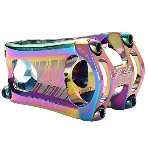 Kremorv Mountain Bike Stem MTB Bicycle Stem Bar Clamp 31.8mm,Length 50mm (Rainbow)