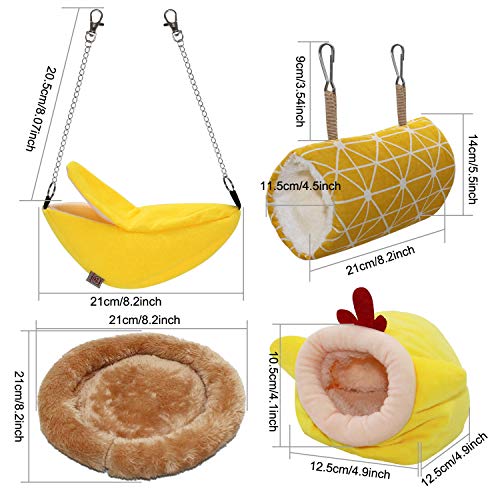 RYPET Hamster Bed Houses and Hideouts Small Animal Hamster Stuff Rat Cave Bed Cage Nest Accessories - Thumbnail 2