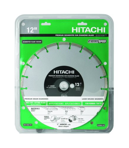 image for Hitachi 728773 12-Inch Dry Cut Segmented Rim Diamond Saw Blade for Con