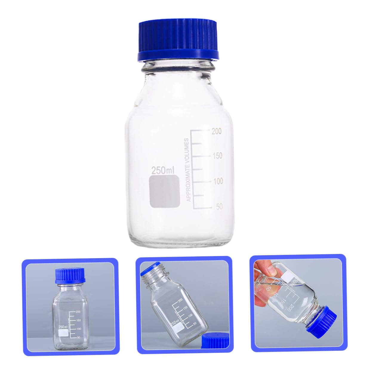 ULTECHNOVO 6 Stk Flasche Mit Chemischen Reagenzien Kleine Fläschchen Probenflaschen Medienflaschen Kleine Probeflasche Flaschen Zur Aufbewahrung Von Medien Glas