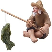 Aquariums Resin Fisherman Shelter Decoration Shrimps Fish Aquatic-Safety Hideouts Fish Tanks Ornament Landscaping Decors