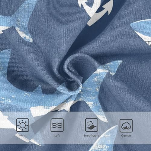 Wusikd Sharks Girls' Underwear Cotton White Anchors Girls Briefs Soft Toddler Underwear 2T3