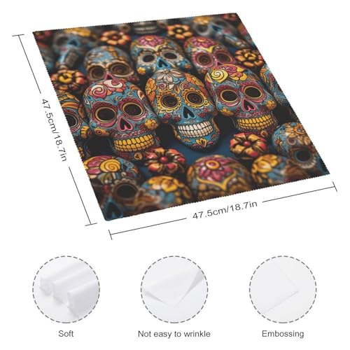 Servilletas de Tela Sugar Skulls 18x18 Pulgadas Pack 2 miniatura 2