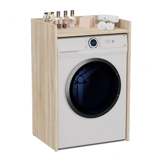 CDF Armoire pour Lave-Linge Pola NP | Couleur : Chêne Sonoma | Armoire Moderne au-Dessus du Lave-Linge | Espace de Rangement | Étagères spacieuses | Côtés Lisses sans Embouts