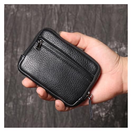 Cartera de cuero estilo retro artesanal con cremallera duradera 2